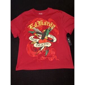 Ed Hardy Tango Red Eagle Heart T-shirt Men's XL NWT